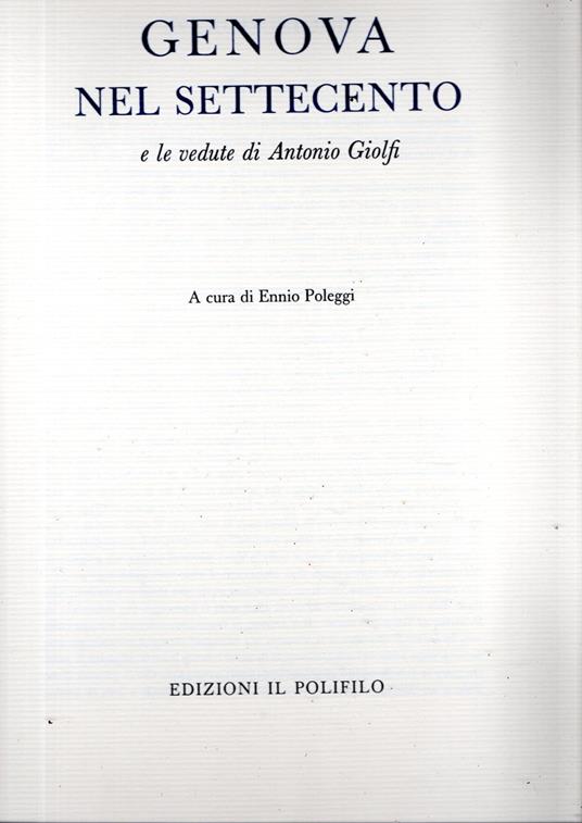 Genova nel Settecento - copertina