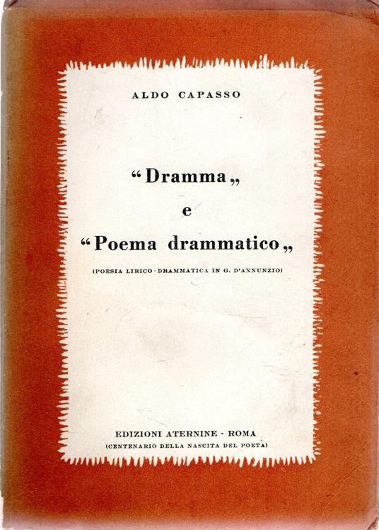 Dramma e Poema drammatico - copertina