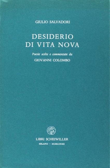 Desiderio di vita nova - copertina