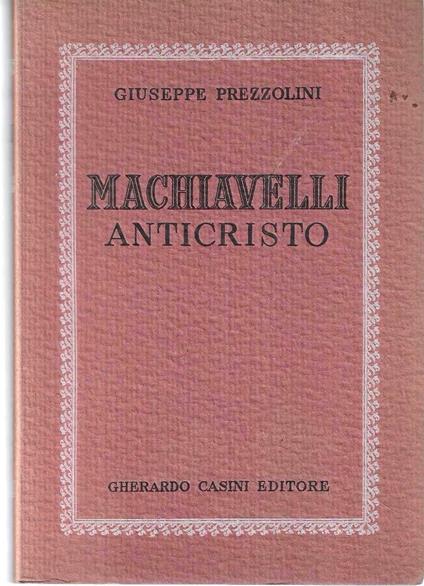 Machiavelli anticristo - copertina
