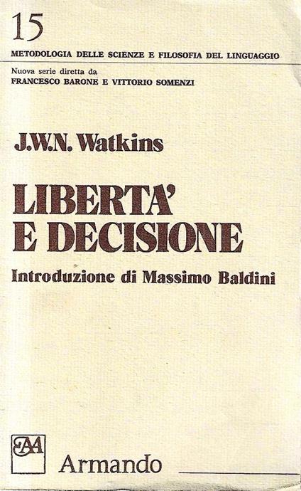 Libertà e decisione - copertina