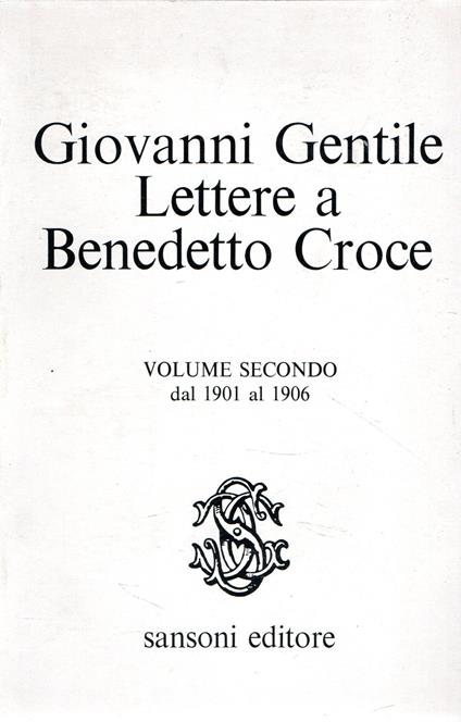 Lettere a Benedetto Croce - copertina