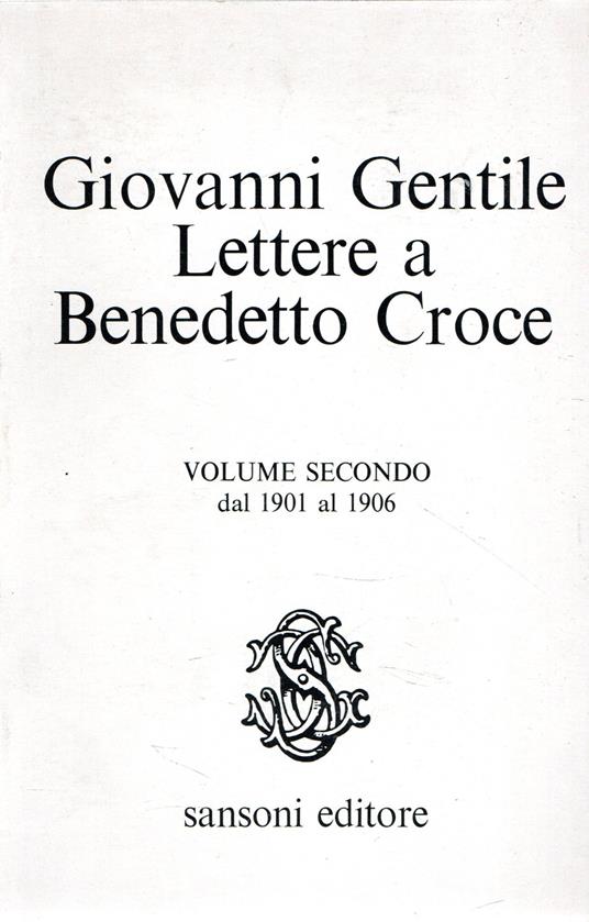 Lettere a Benedetto Croce - copertina