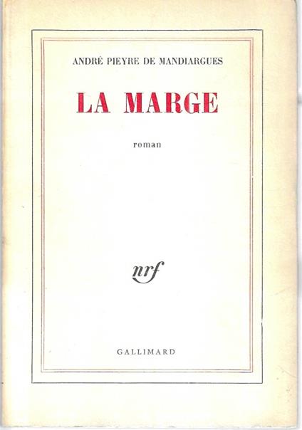 La Marge - André Pieyre de Mandiargues - copertina