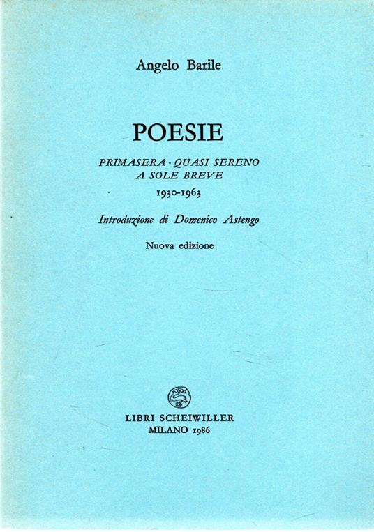 Poesie - copertina