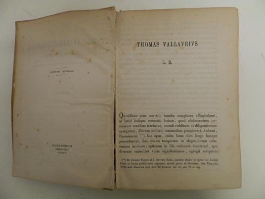 Lexicon Latini Italique Sermonis in usum scholarum, novum in ordinem digestum atque emendatum. Editio nona - Tommaso Vallauri - 3