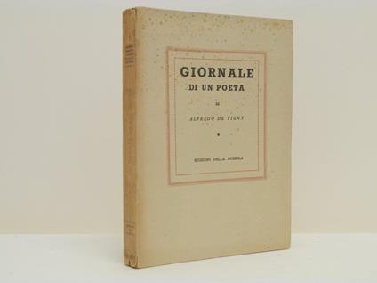 Giornale di un poeta - Alfred de Vigny - copertina