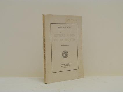 Lettere a mio figlio morto - Domenico Bassi - copertina