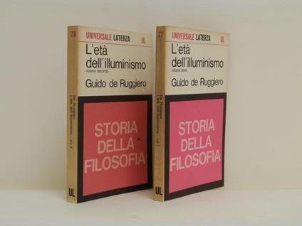 L' età dell'illuminismo - Guido De Ruggiero - copertina