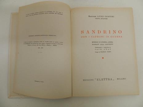 Sandrino con i caproni in guerra. Episodi di guerra aerea narrati alla gioventù - Luigi Contini - 2