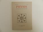 Physis. Rivista internazionale di storia della scienza. Anno 1984, fascicolo 1