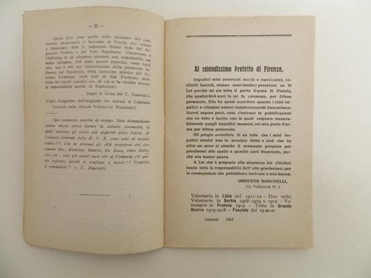 Fascisti di professione alla sbarra. Con documenti originali e lettera aperta a Mussolini - Umberto Banchelli - Libro Usato - Stab. Tip. Benedettini - ...