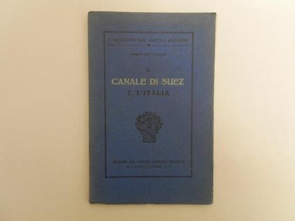 Il canale di Suez e l'Italia - Mario Dei Gaslini - copertina