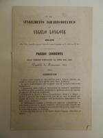 Stabilimento Agrario Botanico di Angelo Longone. Prezzo corrente delle sementi d'ortaggio, da fiori, ecc, ecc, vendibili la primavera 1860