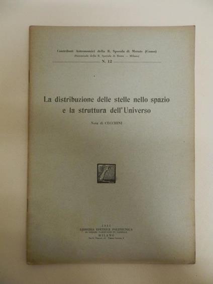 La distribuzione delle stelle nello spazio e la struttura dell'Universo - Giovanni Cecchini - copertina
