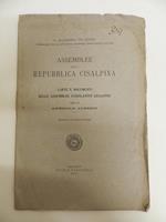 Assemblee della Repubblica Cisalpina. Carte e documenti delle assemblee legislative cisalpine