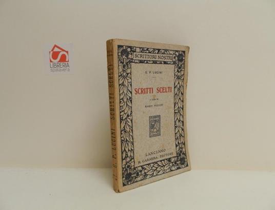 Scritti scelti - Gian Pietro Lucini - copertina