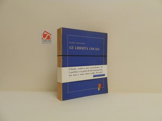 Le libertà locali - Mario Boneschi - copertina