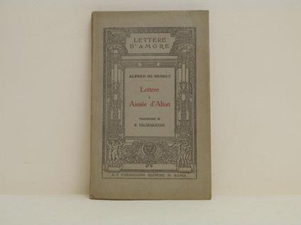 Lettere a Aimee d'Alton - Alfred Musset - copertina