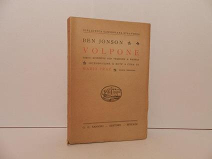 Volpone - Ben Jonson - copertina