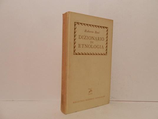 Dizionario di etnologia - Roberto Bosi - copertina