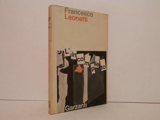L' incompleto - Francesco Leonetti - copertina
