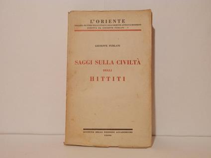 Saggi sulla civiltà degli Hittiti - Giuseppe Furlani - copertina