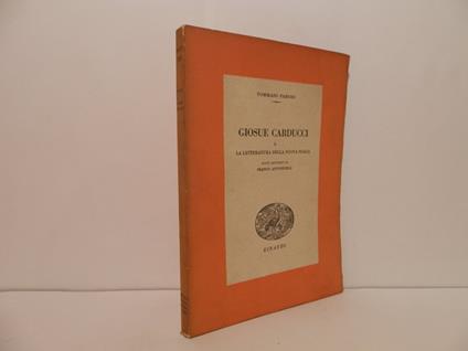 Giosuè Carducci e la letteratura della nuova Italia - Tommaso Parodi - copertina