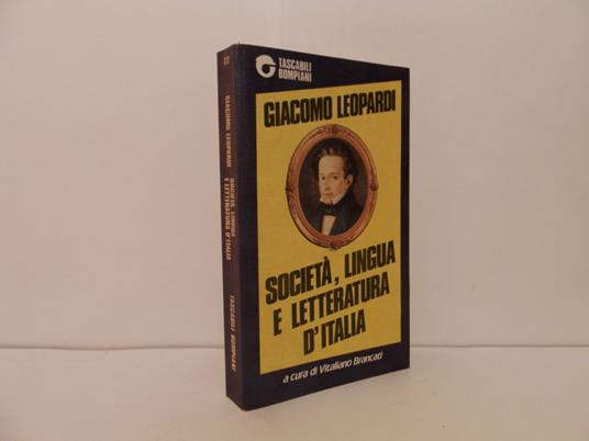 Società, lingua e letteratura d'Italia - Giacomo Leopardi - copertina