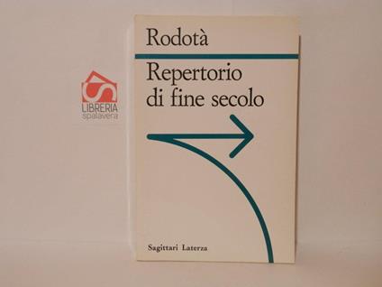 Repertorio di fine secolo - Stefano Rodotà - copertina