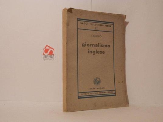 Giornalismo inglese - copertina