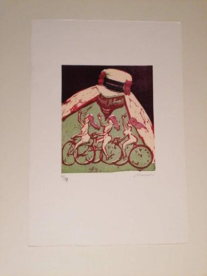 Omissis. Litografia originale. Mino Maccari. Harem in bicicletta - Mino Maccari - copertina