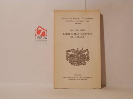 Libri e manoscritti di Haller 1777-1977 - copertina