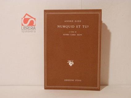 Numquid et tu? - André Gide - copertina