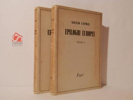 Epiloghi europei - Giulio Caprin - copertina