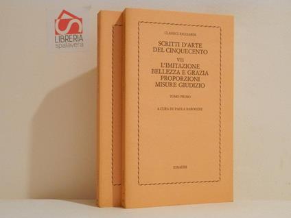 Scritti d'arte del Cinquecento. VI. L'artista - Paola Barocchi - copertina