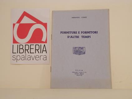 Forniture e fornitori d'altri tempi - copertina