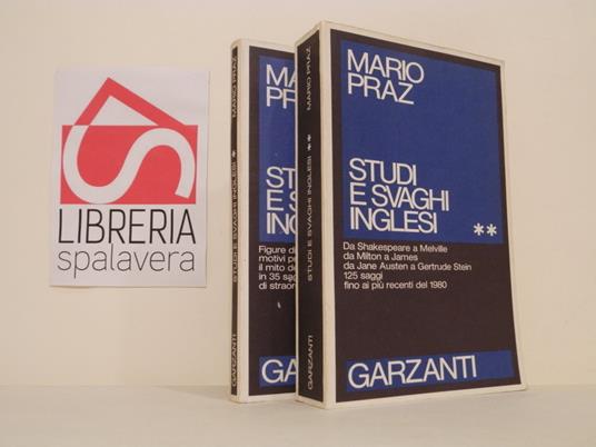 Studi e svaghi inglesi - Mario Praz - copertina