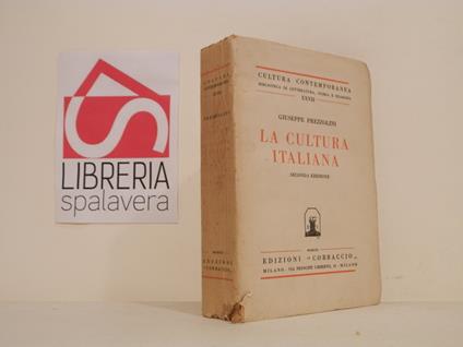La cultura italiana - Giuseppe Prezzolini - copertina