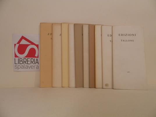 Catalogo Edizioni Tallone - copertina