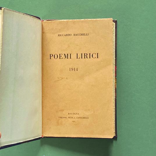 Poemi lirici - Riccardo Bacchelli - copertina