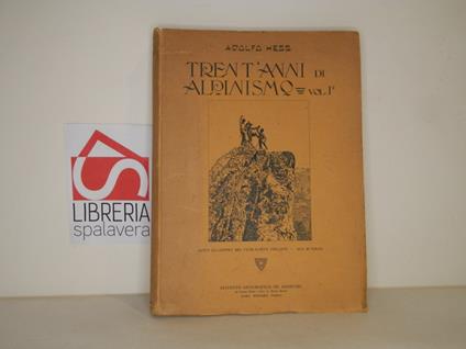 Trent'anni di alpinismo - Adolfo Hess - copertina