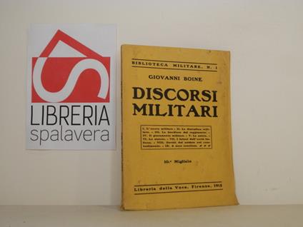 Discorsi militari - Giovanni Boine - copertina