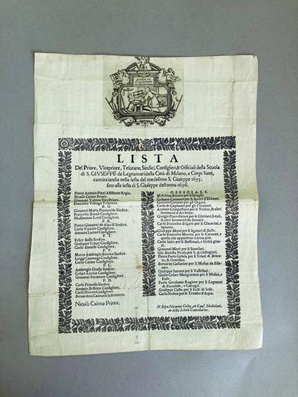 Scuola di S. Giuseppe de Legnamari della città di Milano - Anonimo calalabrese - copertina