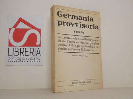 Germania provvisoria - Erich Kuby - copertina