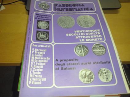 Rivista rassegna numismatica maggio 78 - copertina