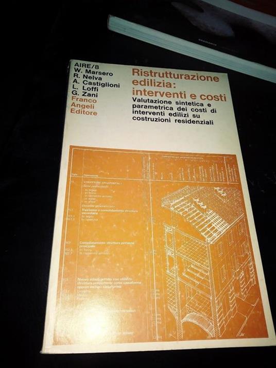 Ristrutturazione edilizia interventi e costi valutazione sintetica e parametrica - copertina