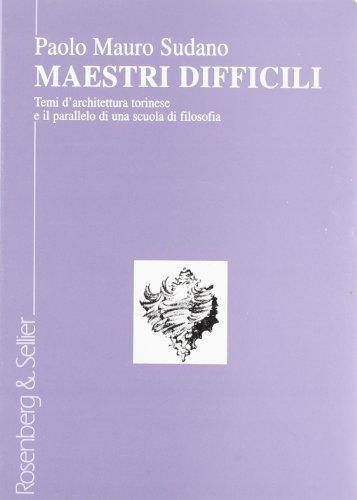 Maestri difficili - Mauro Sudano - copertina