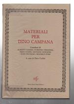Materiali per dino campana maria pacini