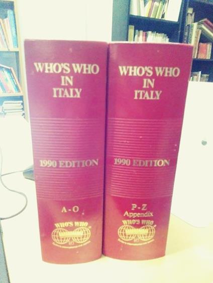 Whòs who in italy Sutter's International Red Series 1990 2 volumi - copertina